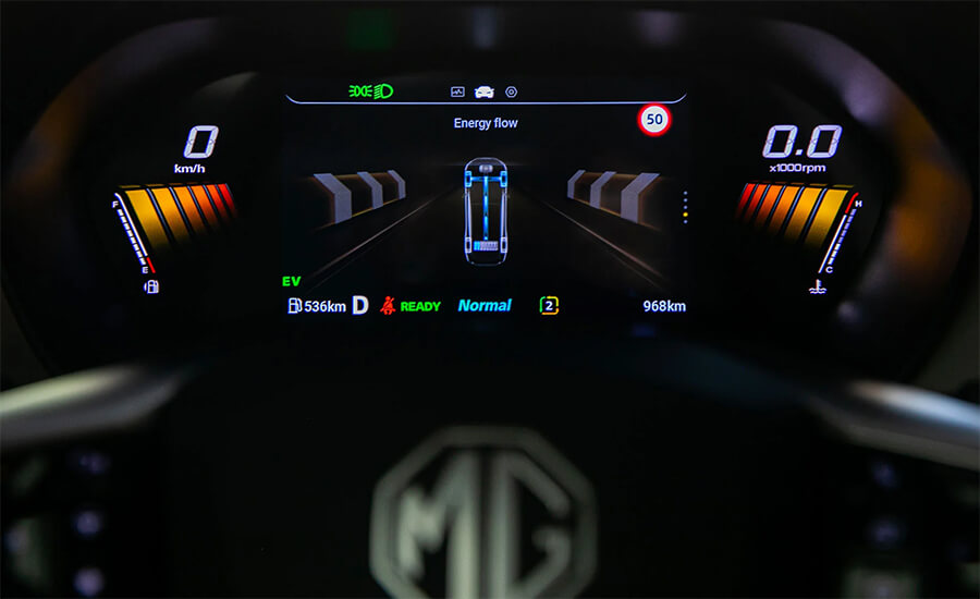 Driver display information about propulsion mode