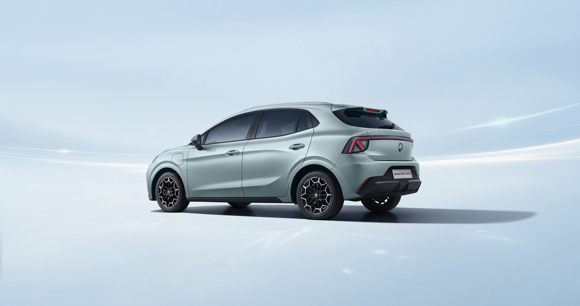 Rear 3/4 shot of MG4 EV Urban