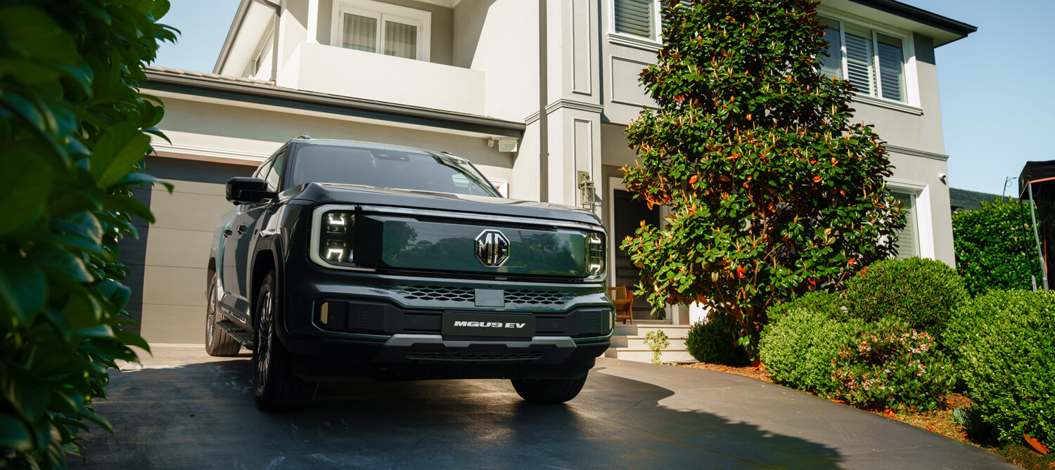 MGU9 EV parked in driveway