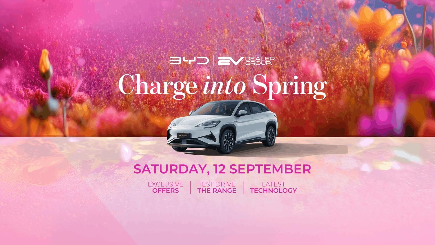 Charge into Spring Banner